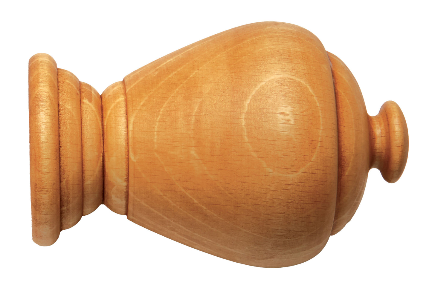 Hallis Modern Country Sugar Pot 45mm Wooden Curtain Pole Finial - Light Oak