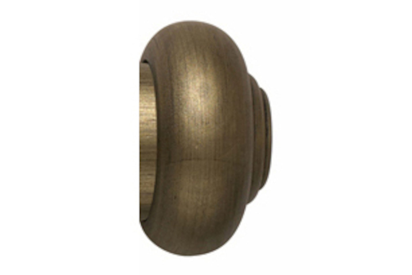 Hallis Modern Country Button 55mm Wooden Curtain Pole Finial - Gold Black