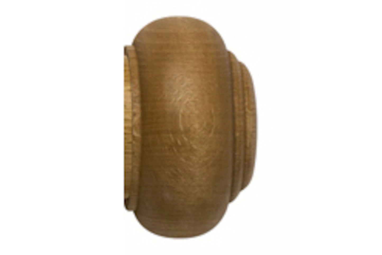 Hallis Modern Country Button 55mm Wooden Curtain Pole Finial - Light Oak