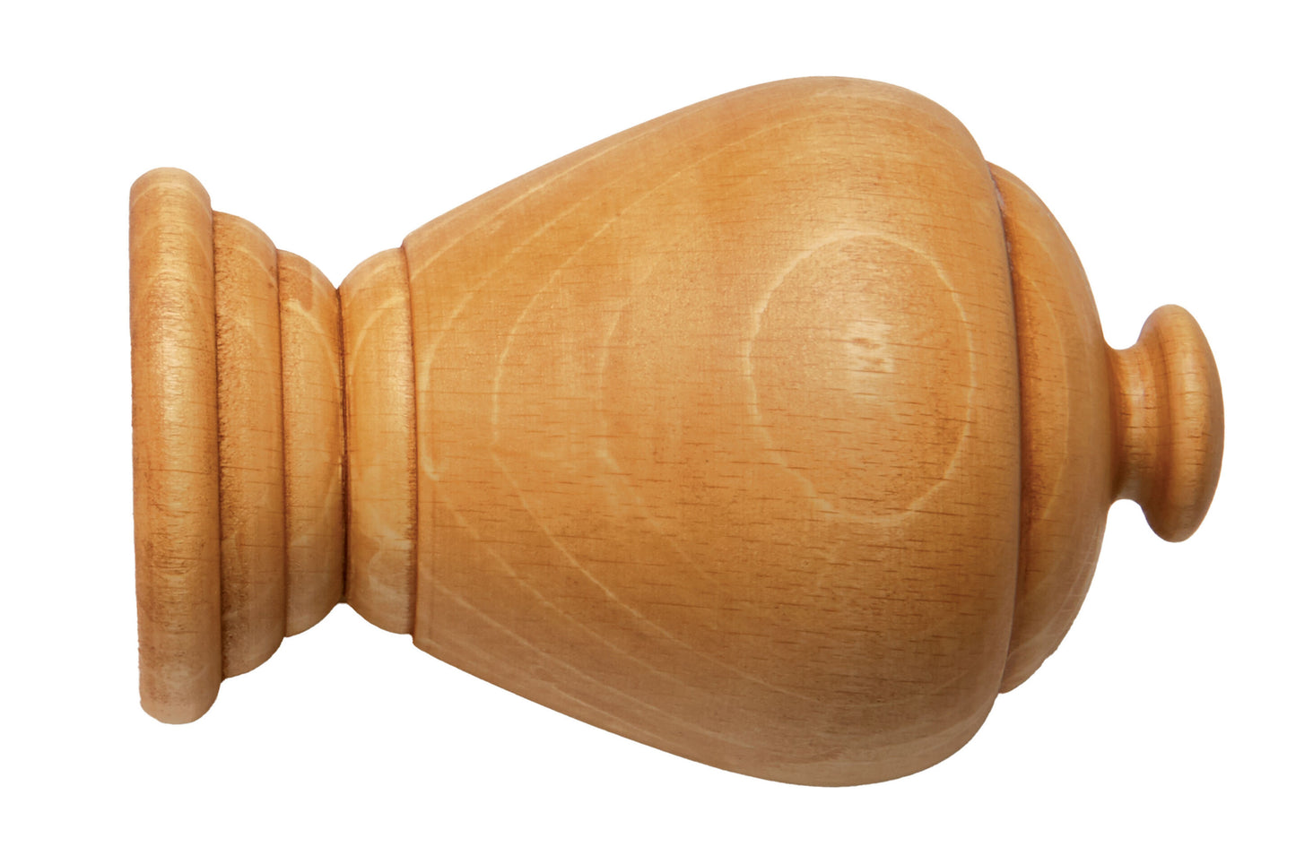 Hallis Modern Country Sugar Pot 55mm Wooden Curtain Pole Finial - Light Oak