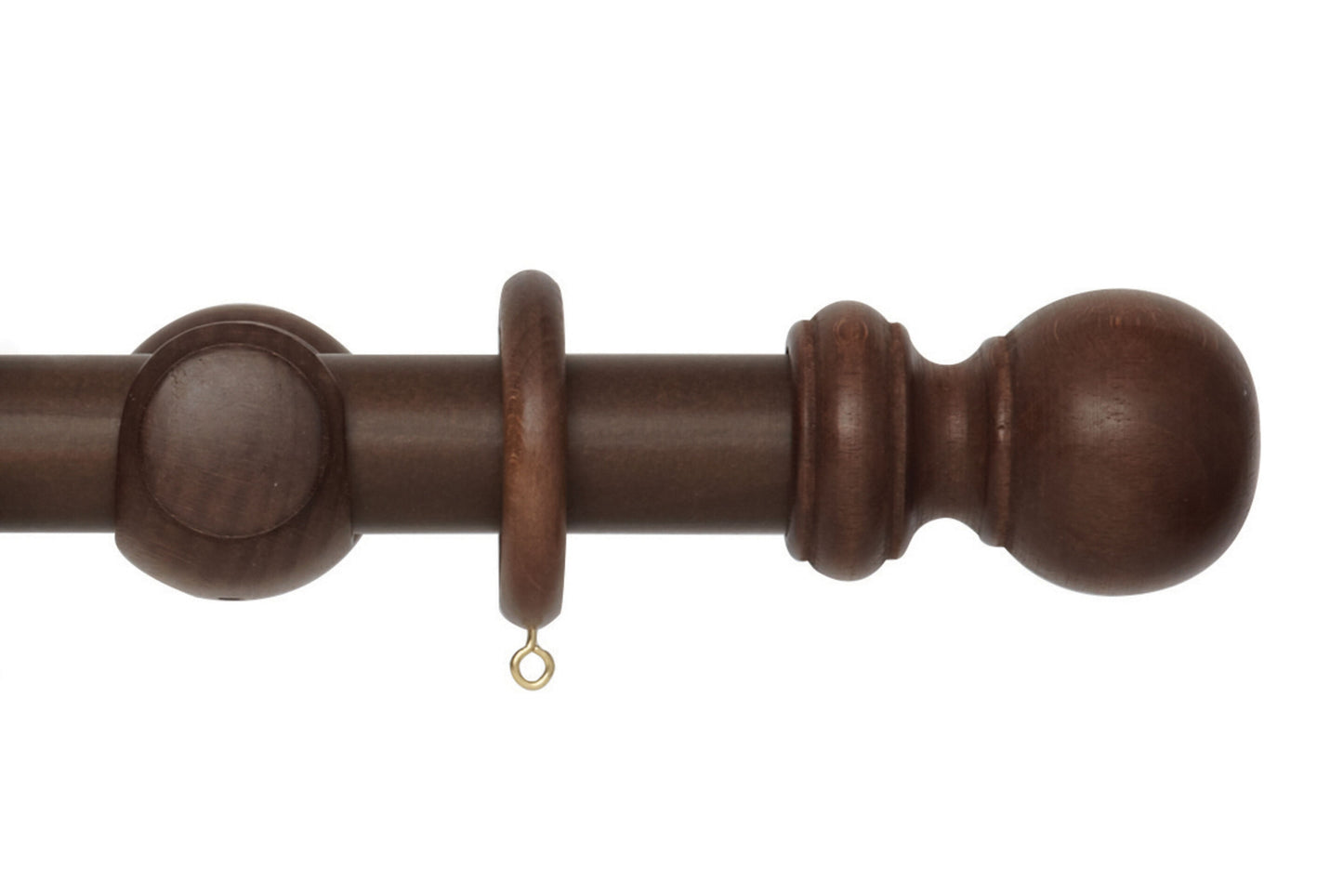 Hallis Woodline 35mm Wooden Curtain Pole - Dark Oak