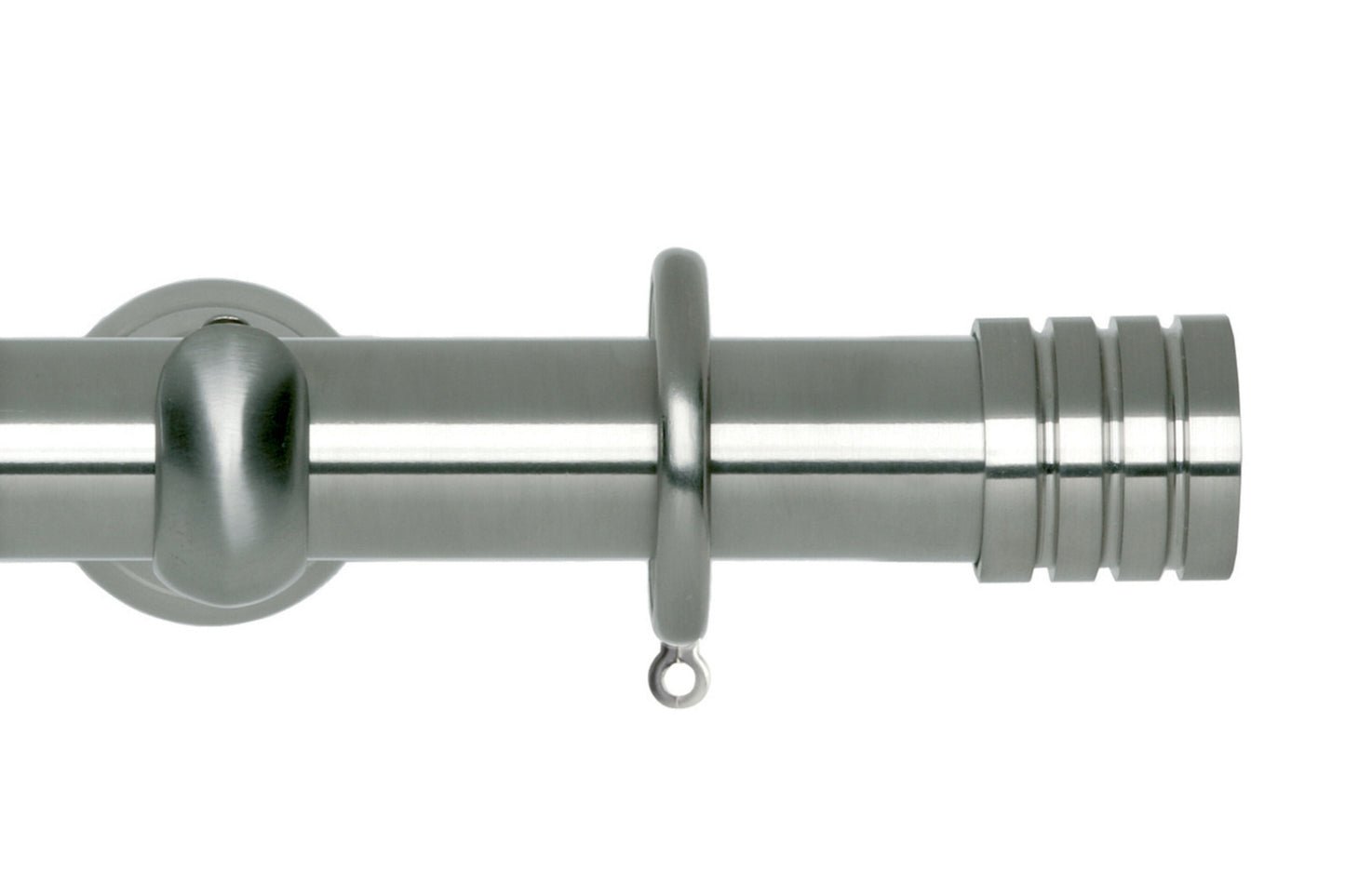 Hallis Neo Stud 28mm Metal Curtain Pole (Cup Brackets) - Stainless Steel
