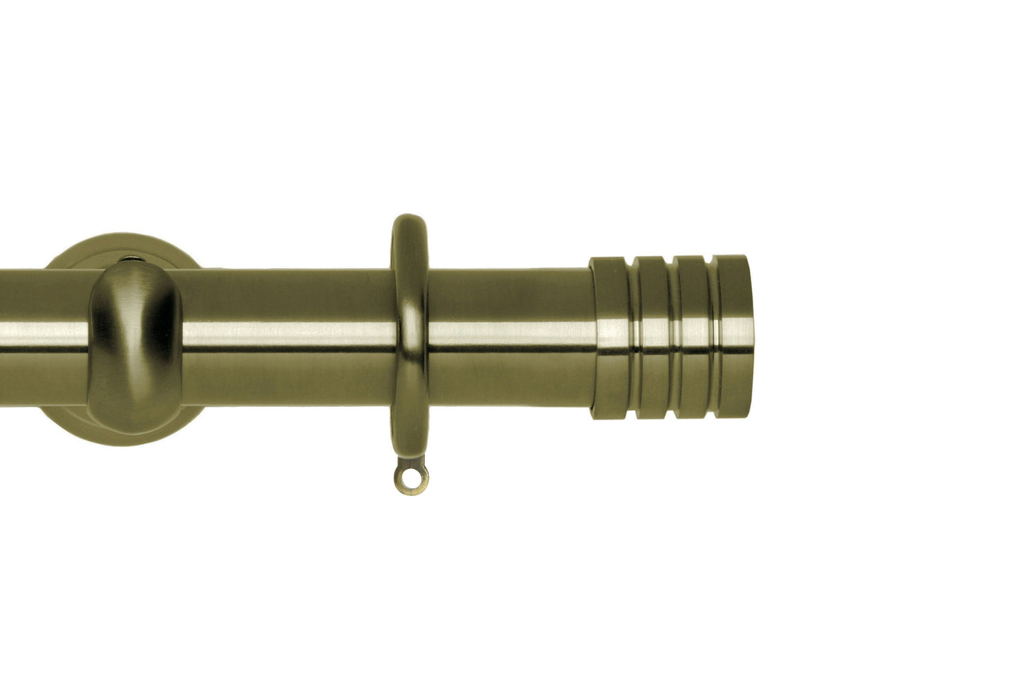 Hallis Neo Stud 28mm Metal Curtain Pole (Cup Brackets) - Spun Brass
