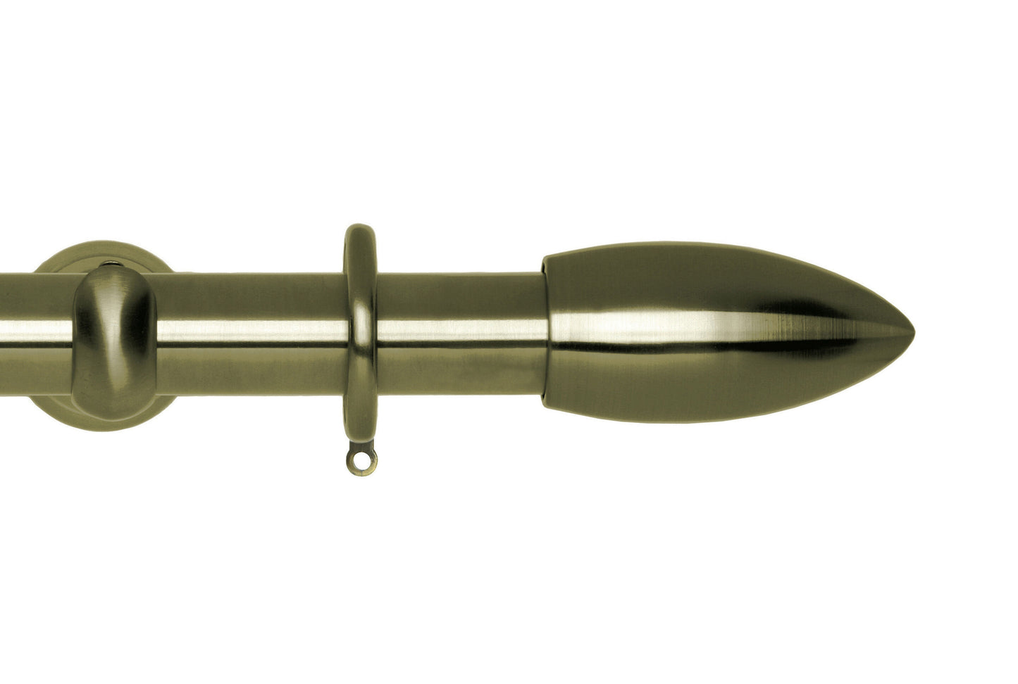 Hallis Neo Bullet 28mm Metal Curtain Pole (Cup Brackets) - Spun Brass