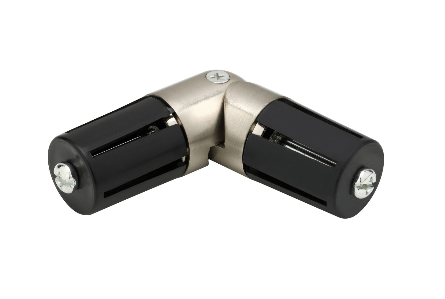 Hallis Neo 28mm Metal Curtain Pole Corner Joint - Stainless Steel