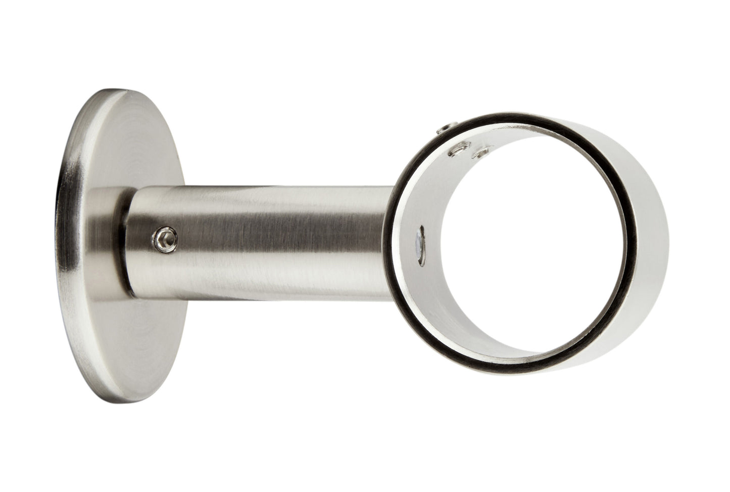 Hallis Neo 28mm Metal Curtain Pole Ceiling Bracket - Stainless Steel