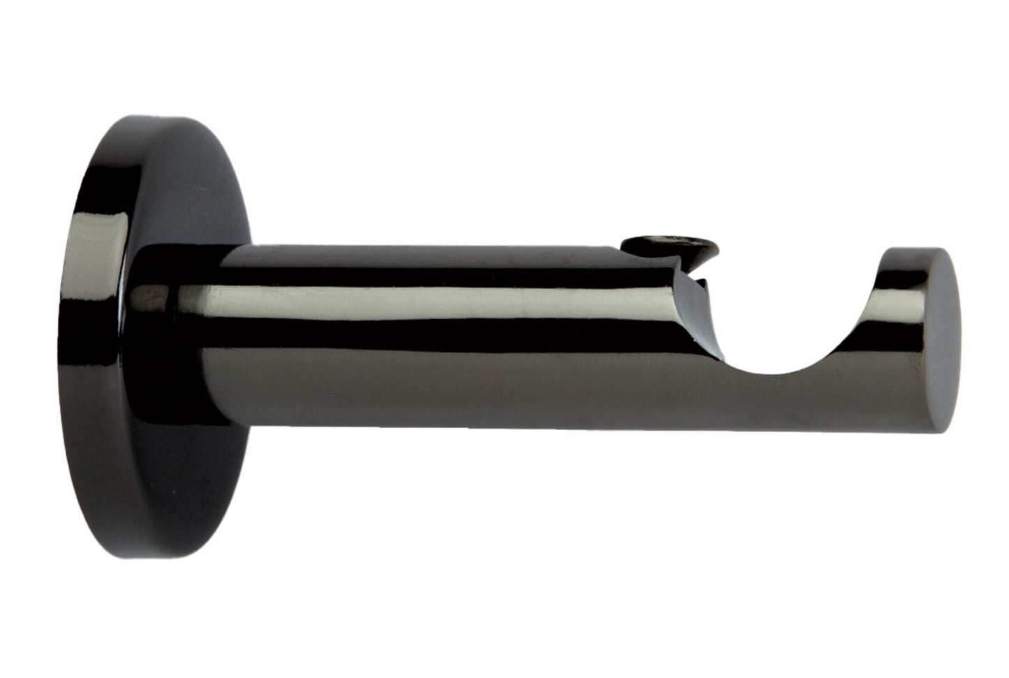 Hallis Neo 19mm Metal Curtain Pole Cylinder Bracket - Black Nickel