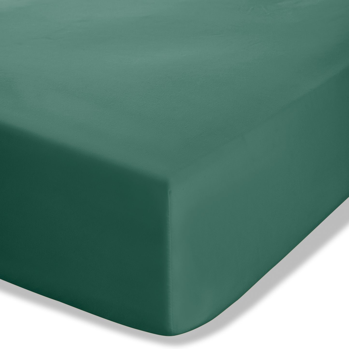 Catherine Lansfield Easy Iron Percale Fitted Sheet - Dark Green