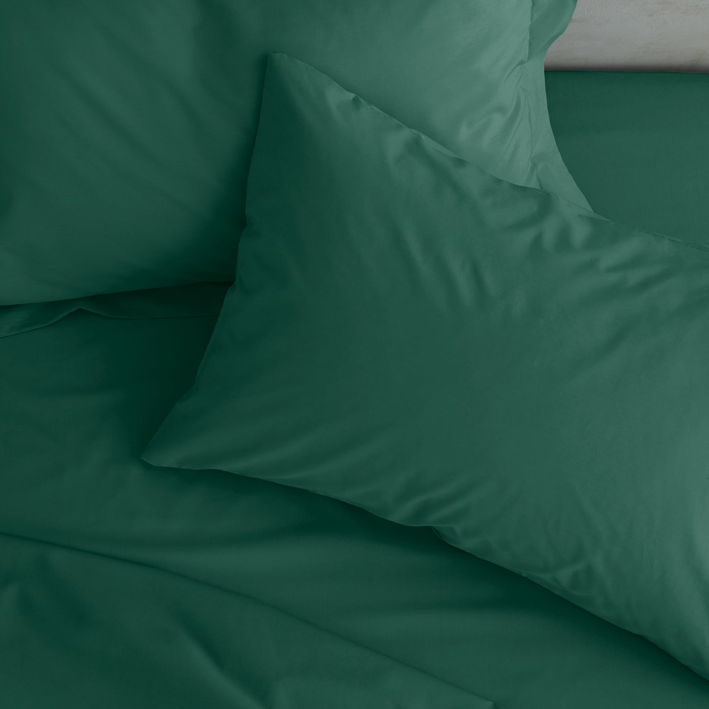 Catherine Lansfield Easy Iron Percale Fitted Sheet - Dark Green