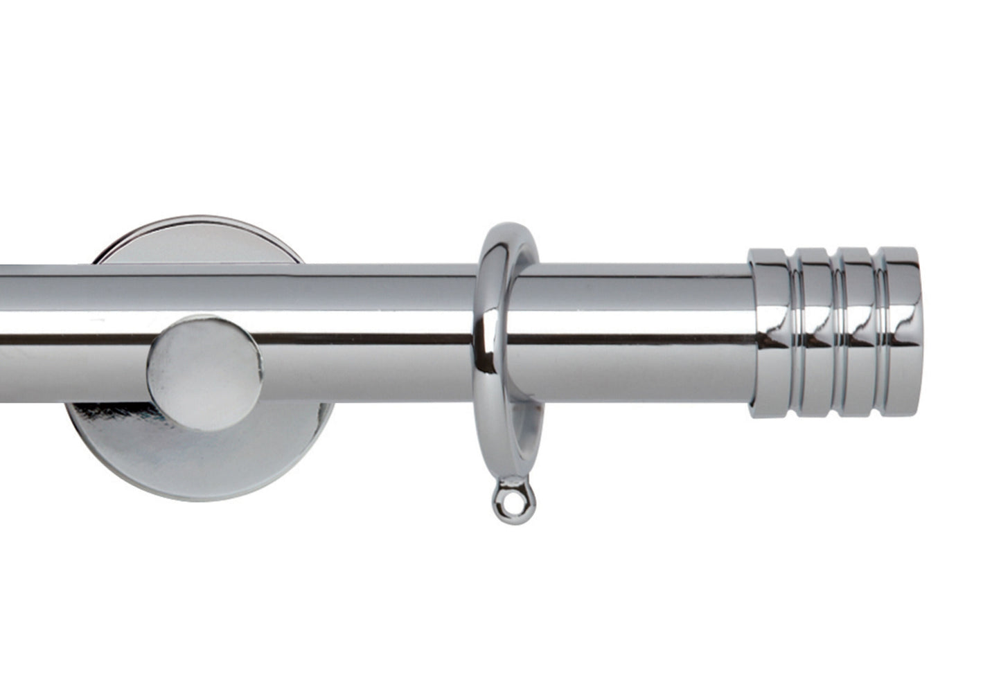 Hallis Neo Stud 28mm Metal Curtain Pole (Cylinder Brackets) - Chrome
