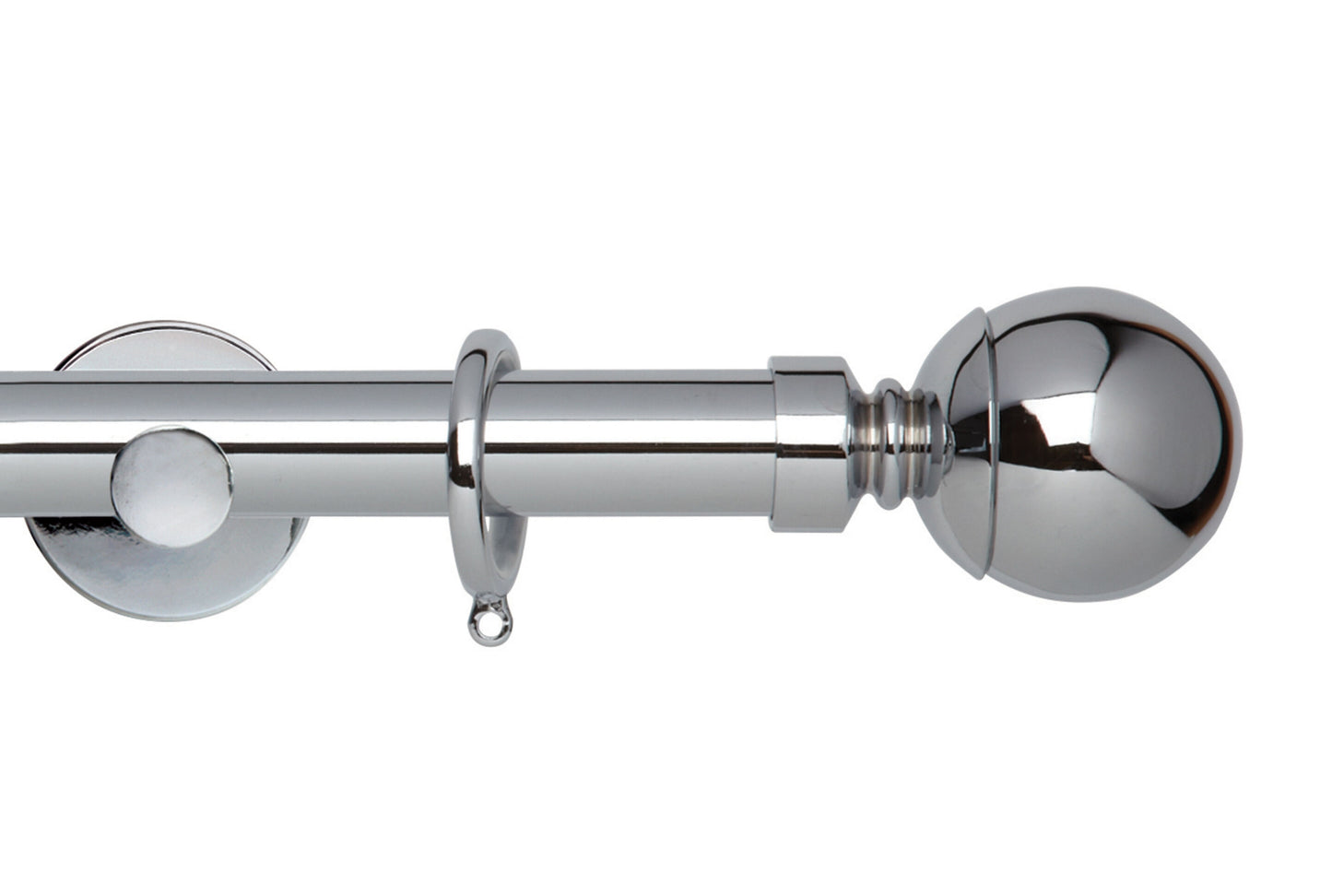 Hallis Neo Ball 28mm Metal Curtain Pole (Cylinder Brackets) - Chrome