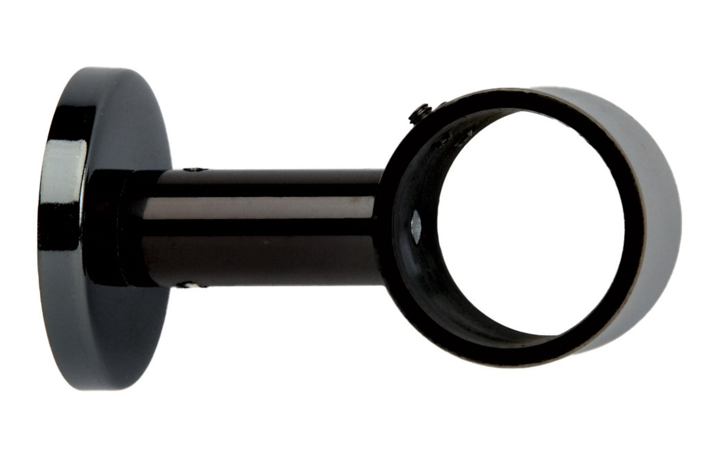 Hallis Neo 28mm Metal Curtain Pole Ceiling Bracket - Black Nickel