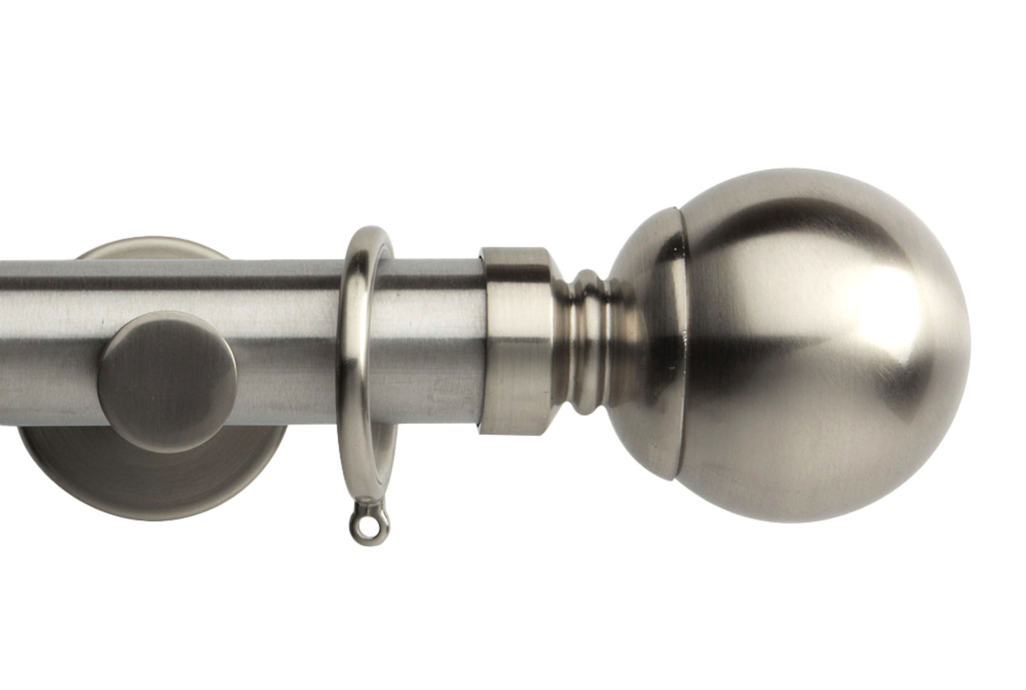 Hallis Neo Ball 35mm Metal Curtain Pole - Stainless Steel