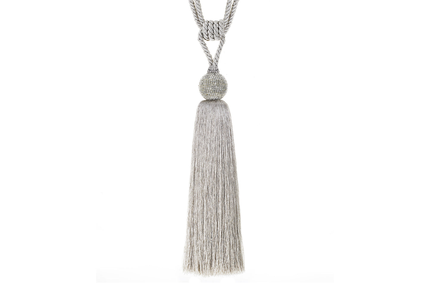 Hallis Ritz Large Tassel Tieback - Platinum