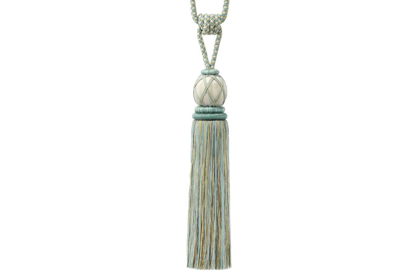 Hallis Highland Large Tassel Tieback - Aqua
