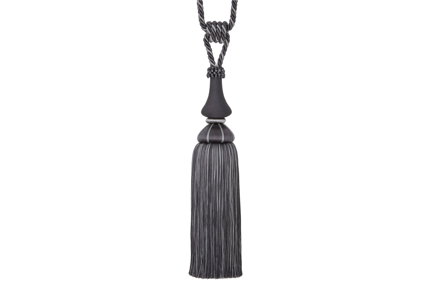 Hallis Ascot Tassel Tieback - Hematite