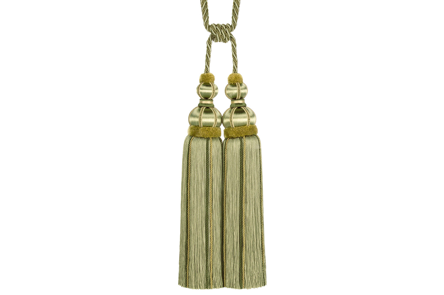 Hallis Antoinette Double Tassel Tieback - Olive