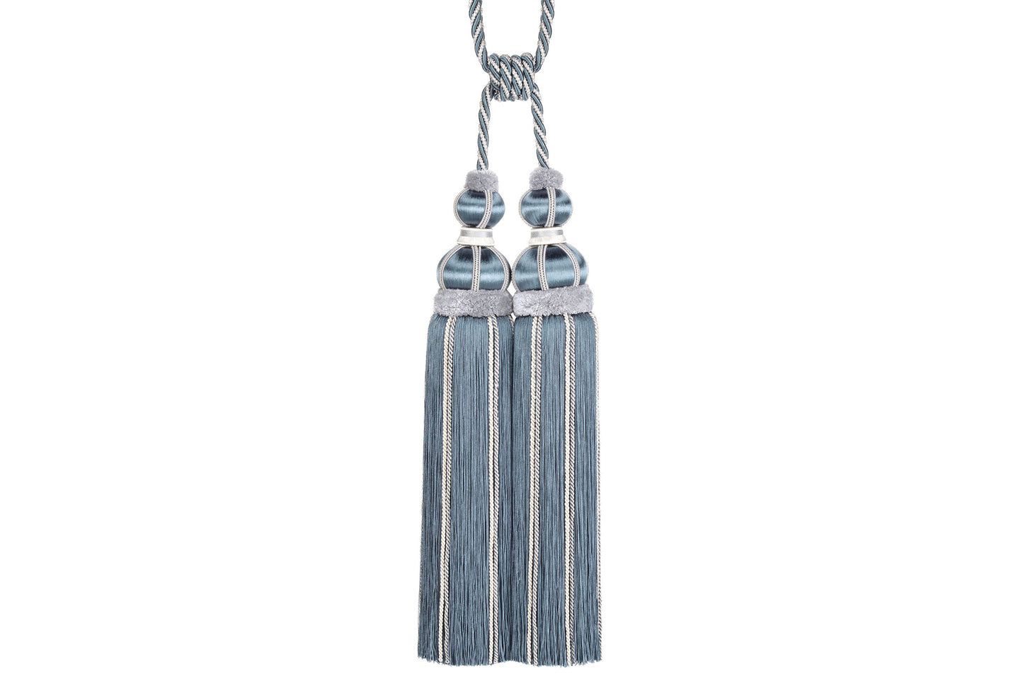 Hallis Antoinette Double Tassel Tieback - Slate Blue