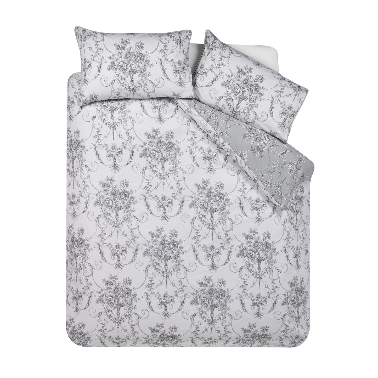 Catherine Lansfield Antoinette Duvet Cover Set - Grey