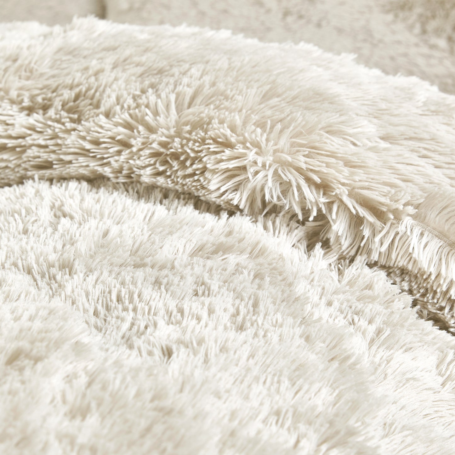 Catherine Lansfield Cuddly Duvet Cover Set - Cream