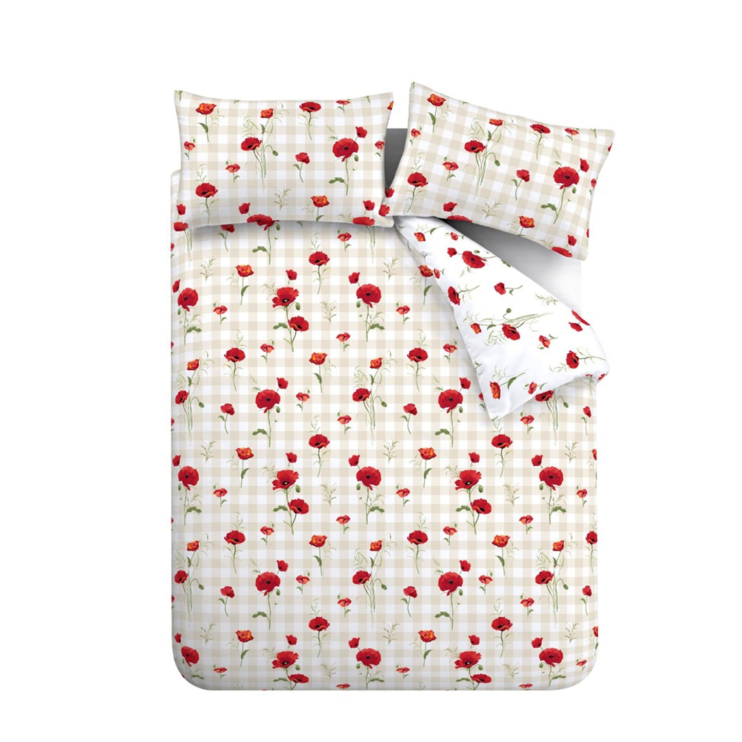Catherine Lansfield Poppy Duvet Cover Set - Red
