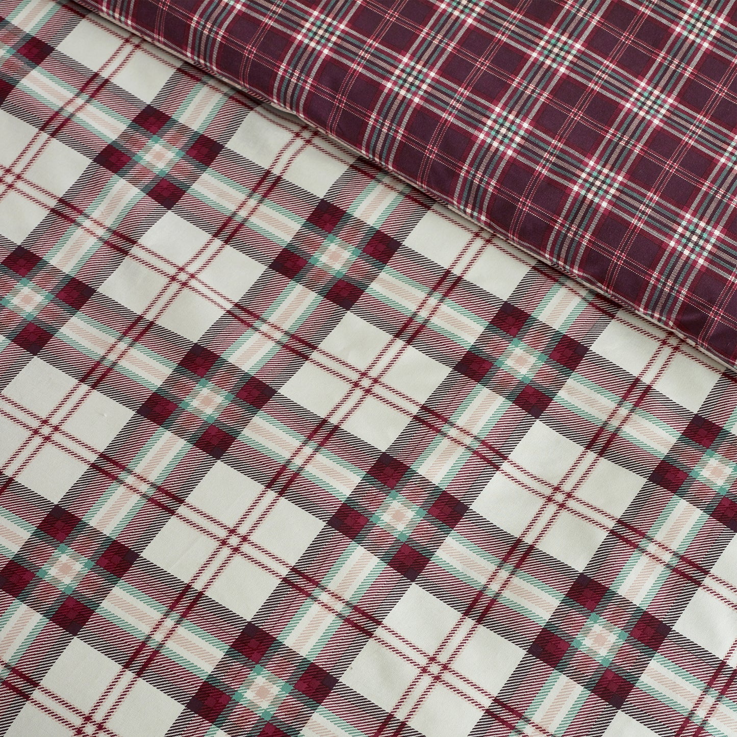 Catherine Lansfield Kelso Check Duvet Cover Set - Plum