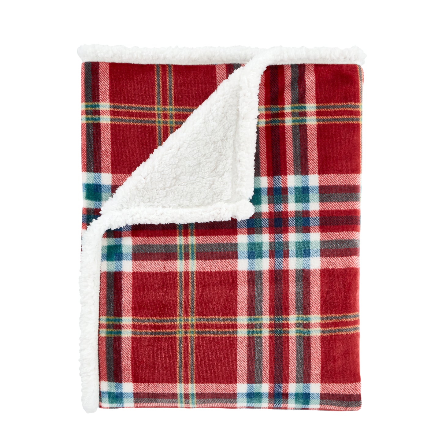 Catherine Lansfield Kelso Check Throw - Red