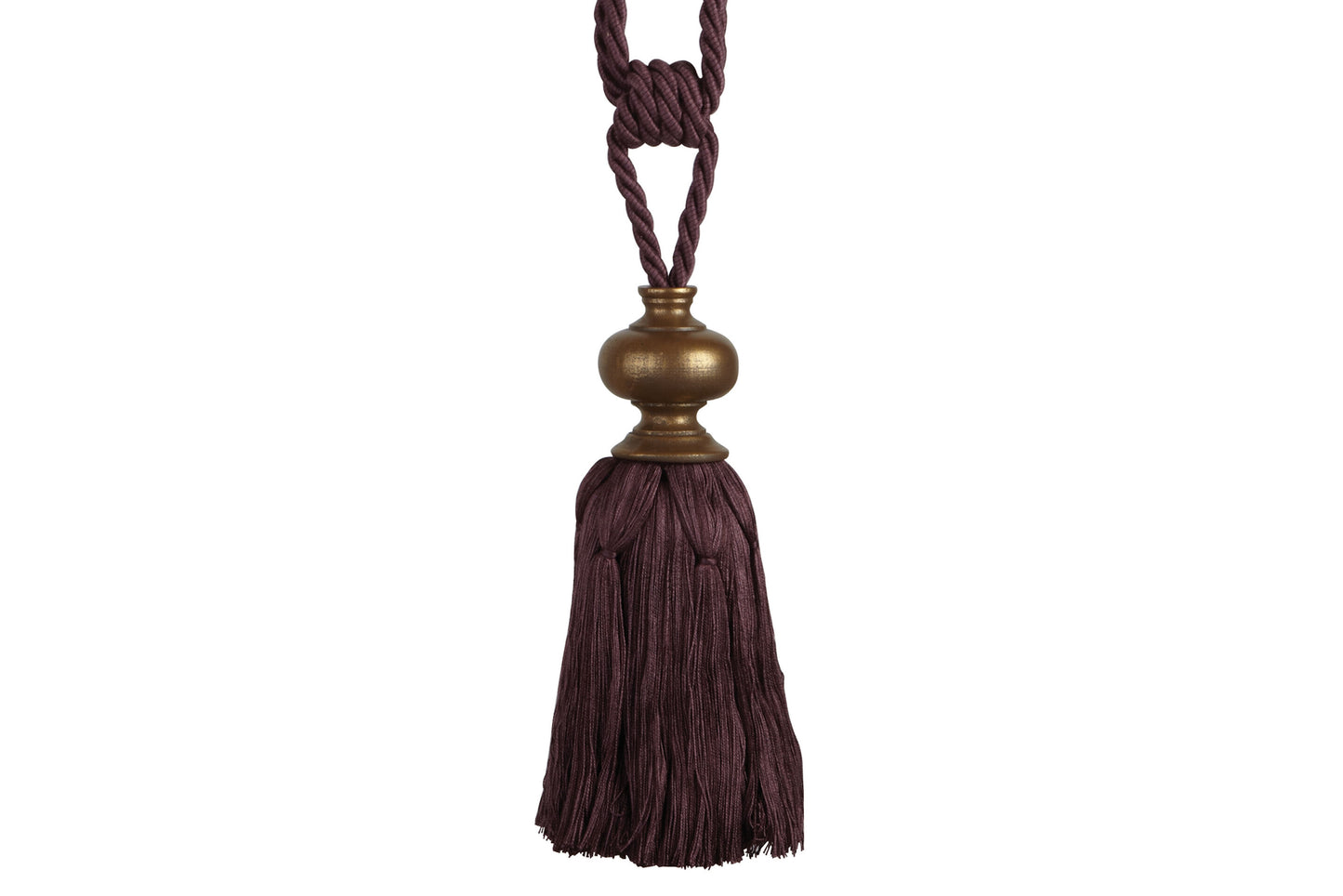 Hallis Cache Tassel Tieback - Aubergine