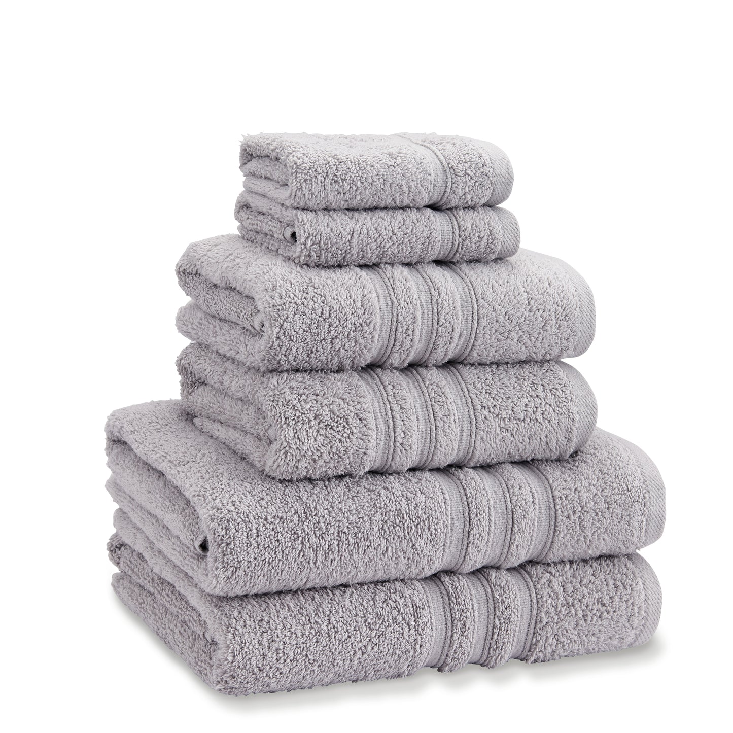 Catherine Lansfield Zero Twist Bath Towels - Silver