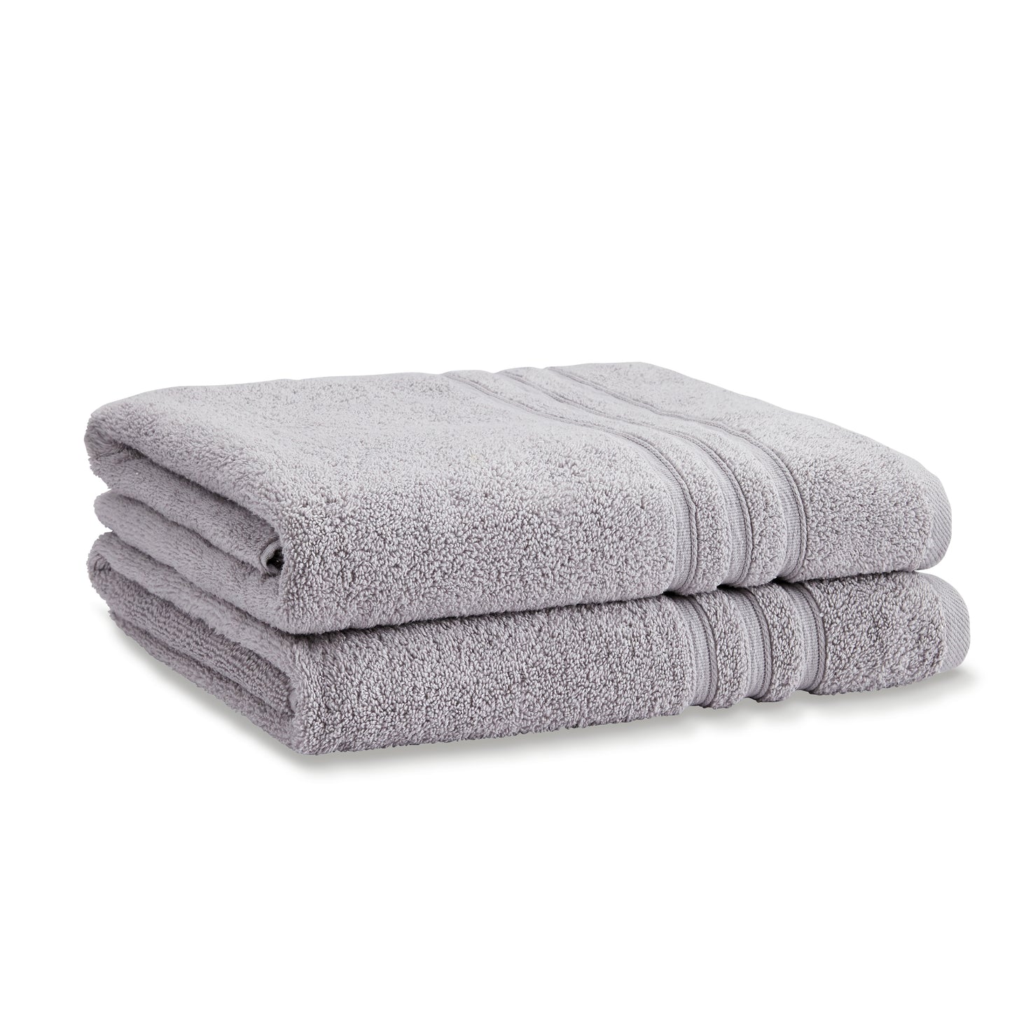 Catherine Lansfield Zero Twist Bath Towels - Silver