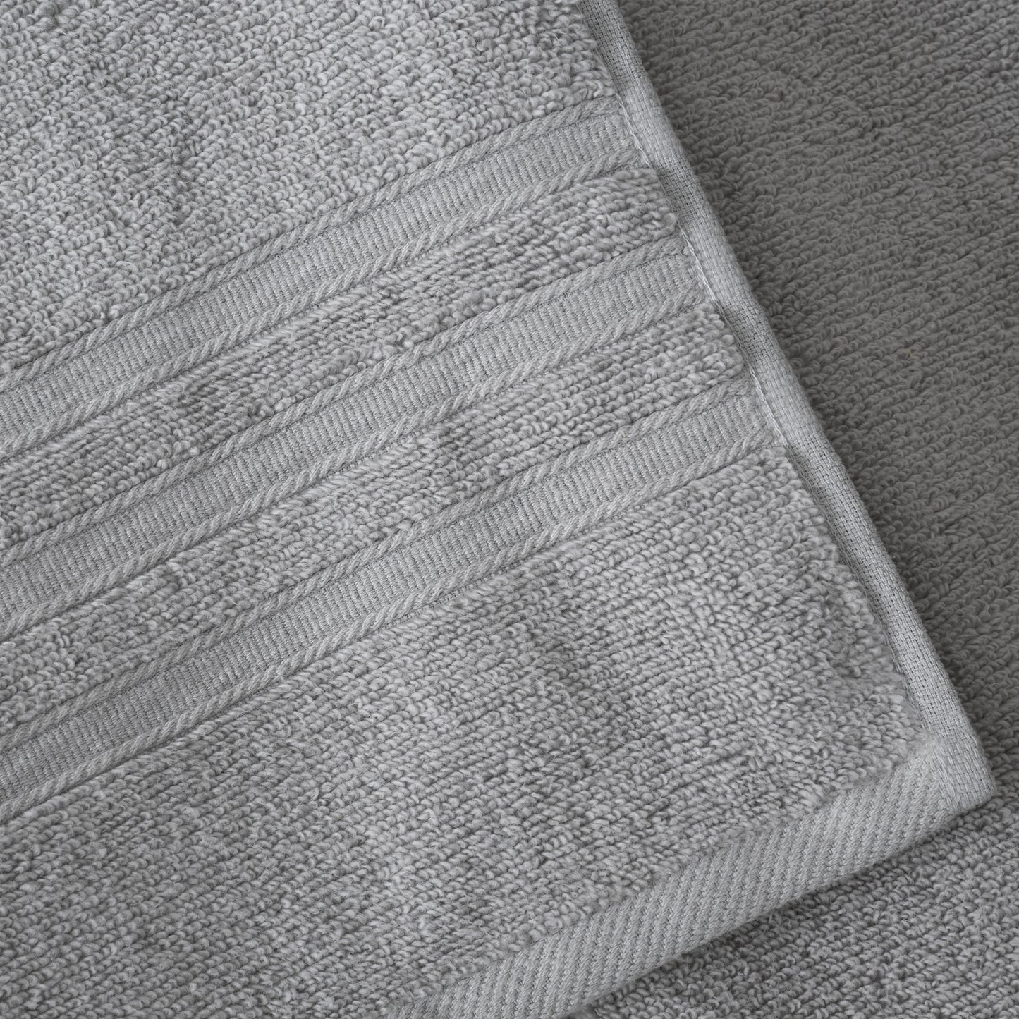 Catherine Lansfield Zero Twist Bath Towels - Silver
