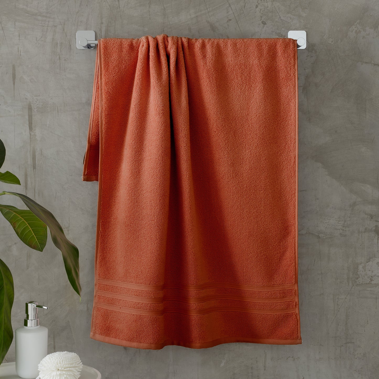 Catherine Lansfield Zero Twist Bath Towels - Terracotta