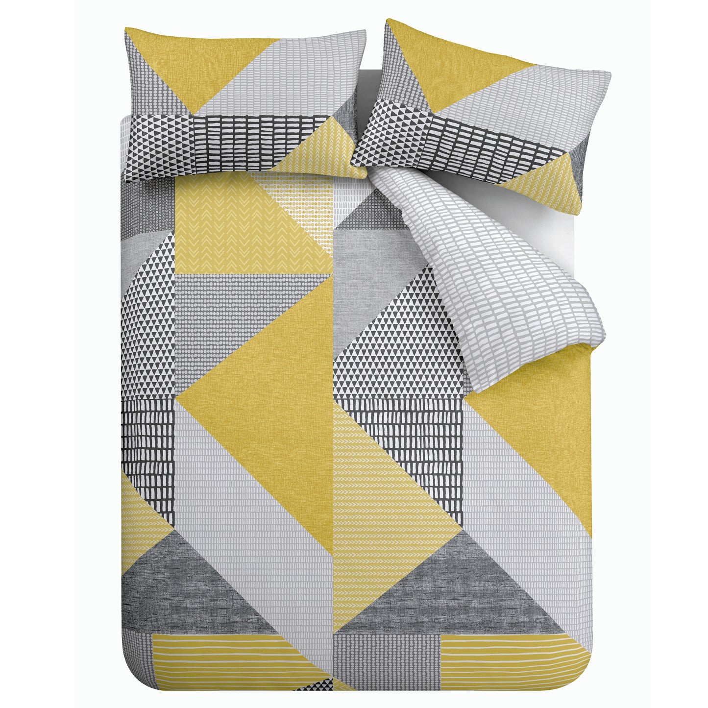 Catherine Lansfield Larsson Geo Duvet Cover Set - Ochre