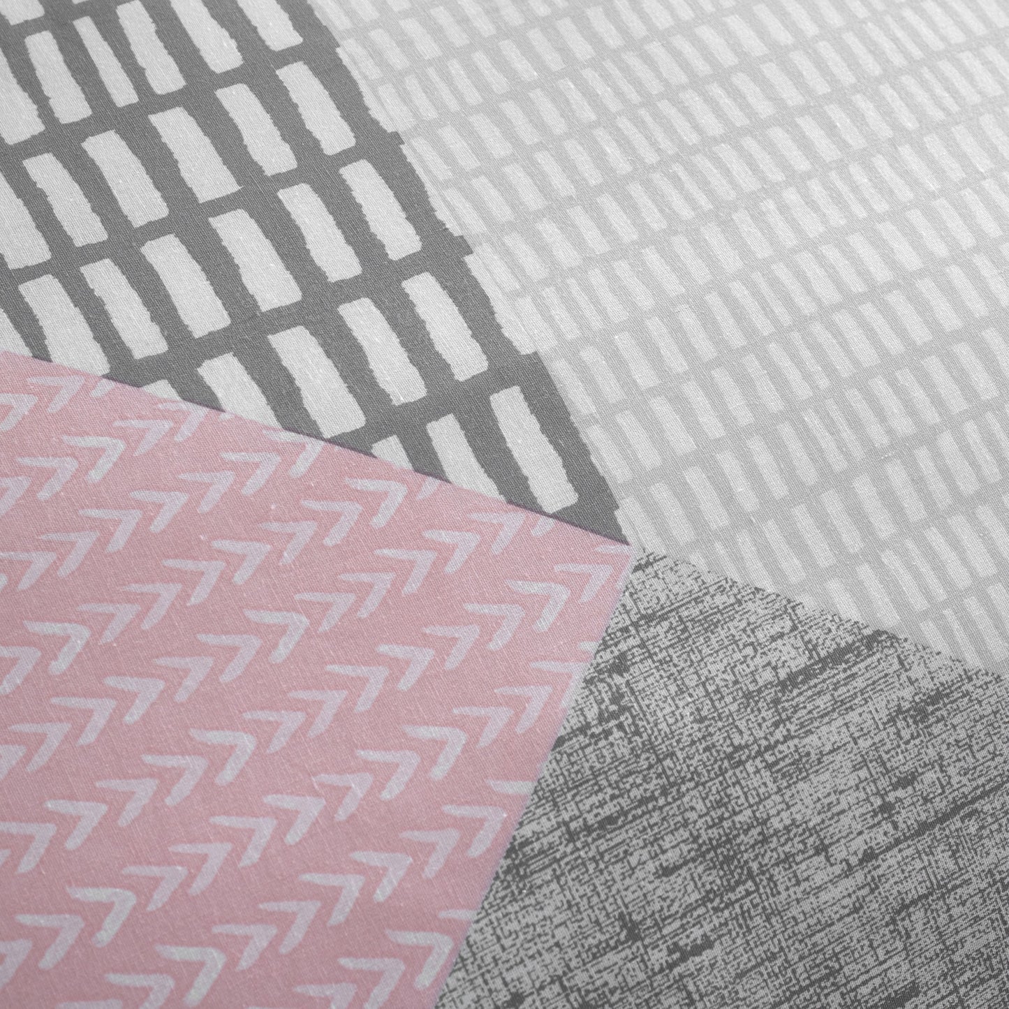 Catherine Lansfield Larsson Geo Duvet Cover Set - Pink