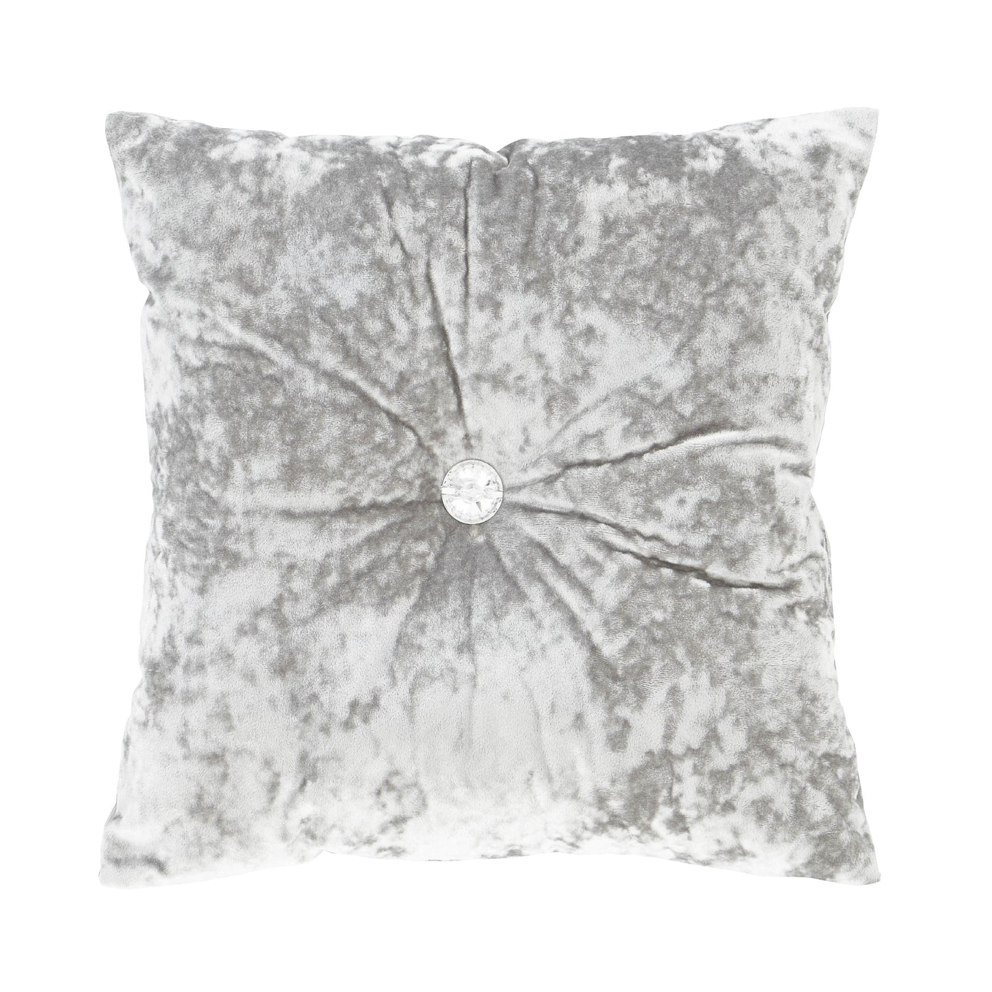 Catherine Lansfield Crushed Velvet Filled Cushion 45cm x 45cm - Silver