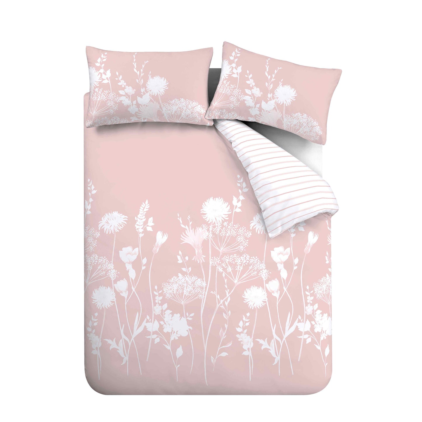 Catherine Lansfield Meadowsweet Floral Duvet Cover Set - Blush