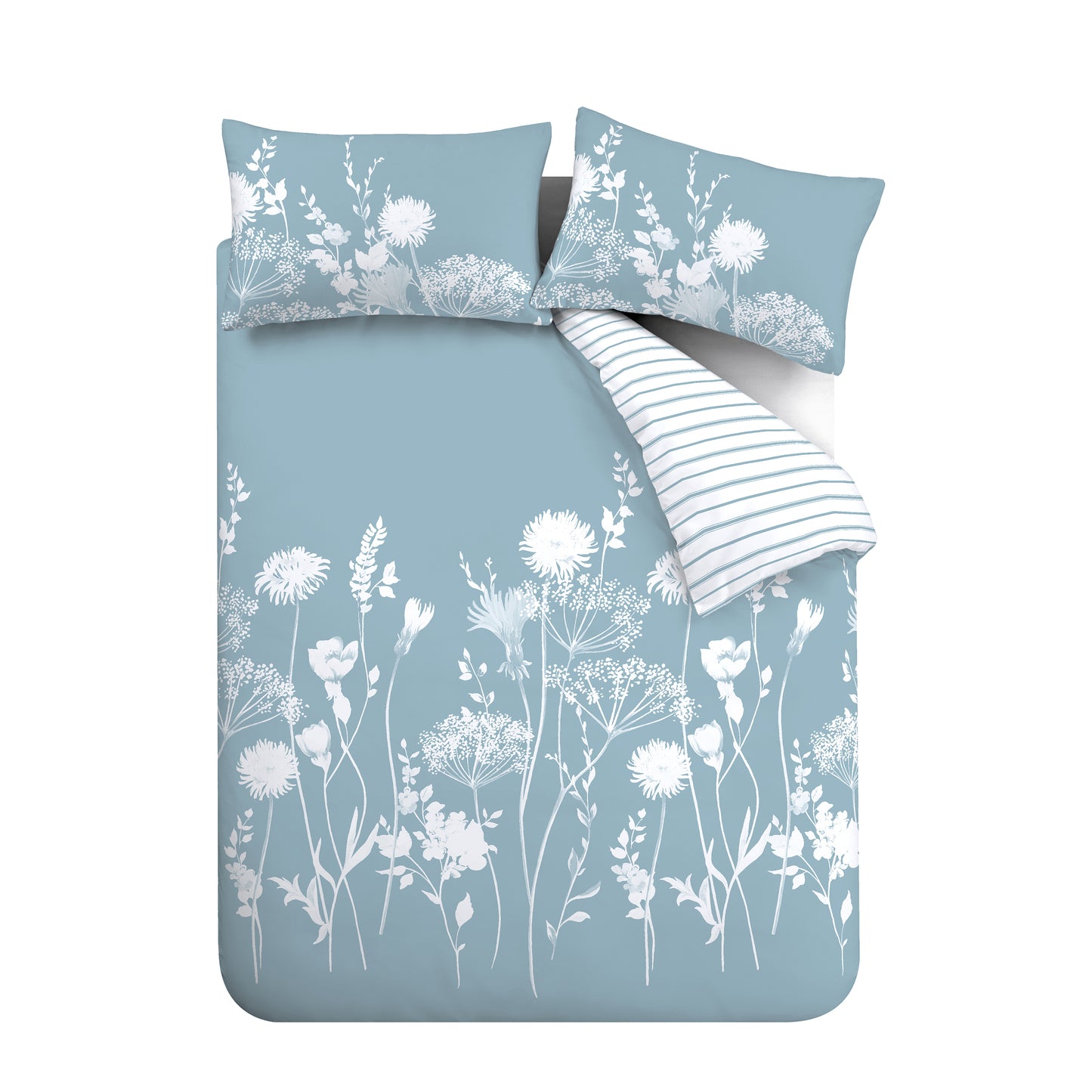 Catherine Lansfield Meadowsweet Floral Duvet Cover Set - Blue