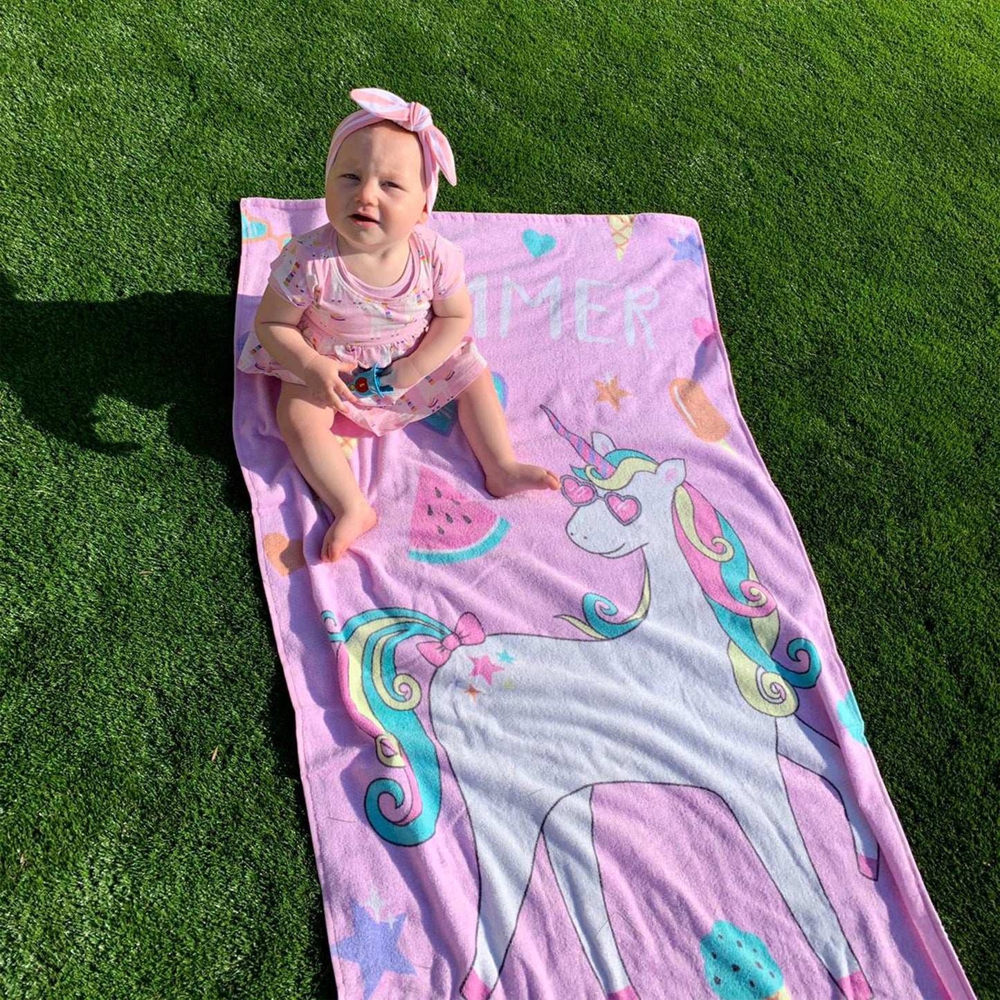 Catherine Lansfield Summer Unicorn Beach Towel