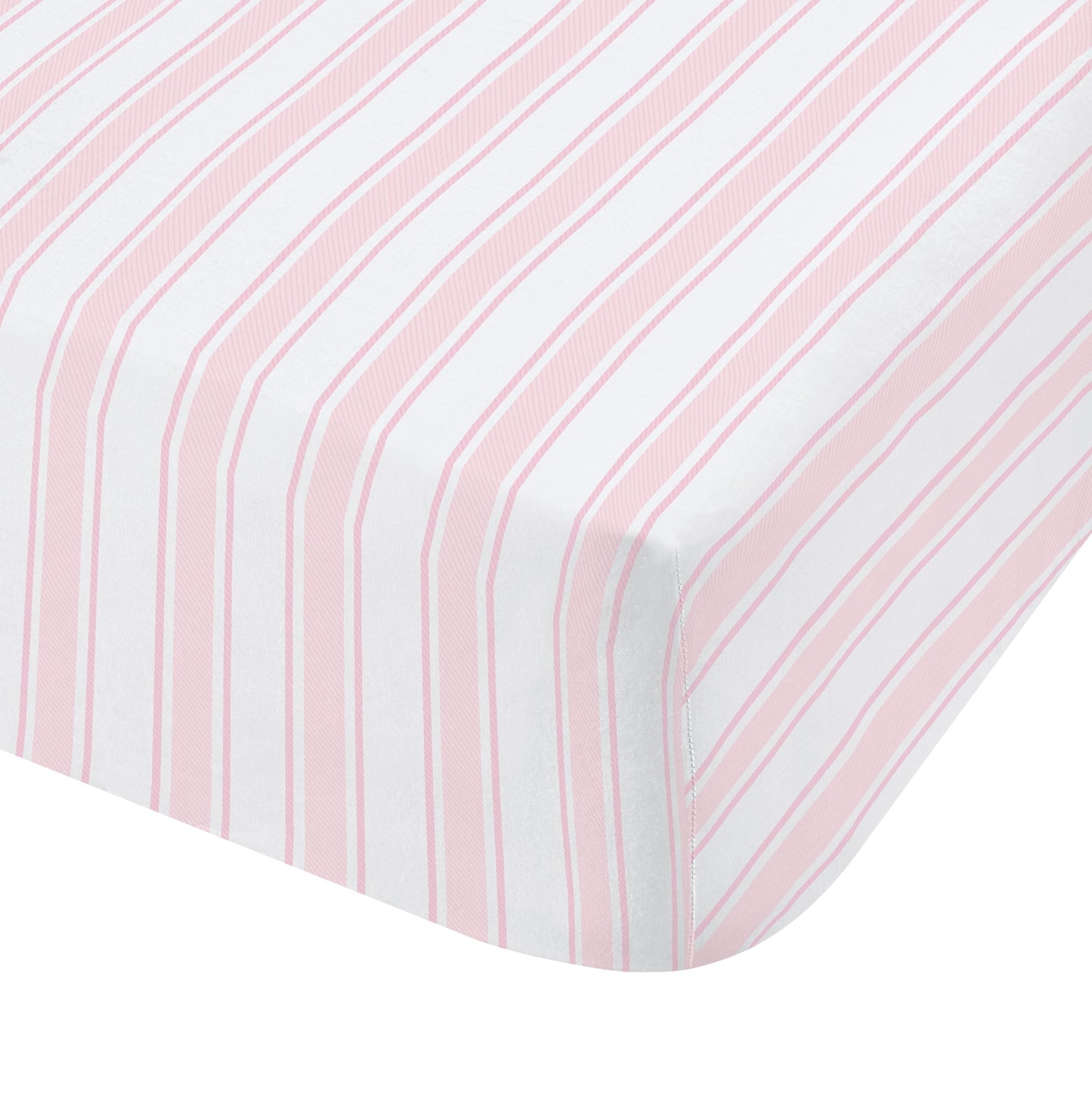 Bianca Check And Stripe Fitted Sheet - Pink