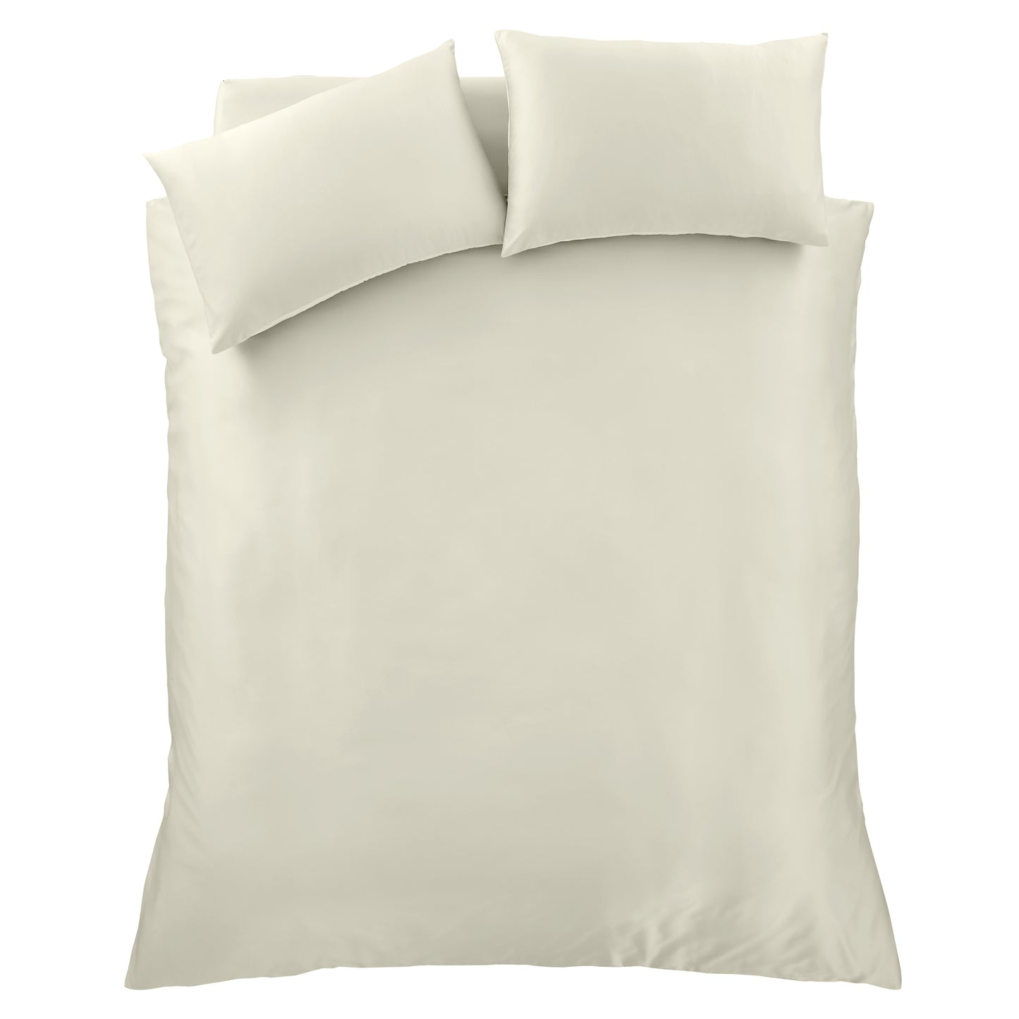 Catherine Lansfield Silky Soft Satin Duvet Cover Set - Champagne
