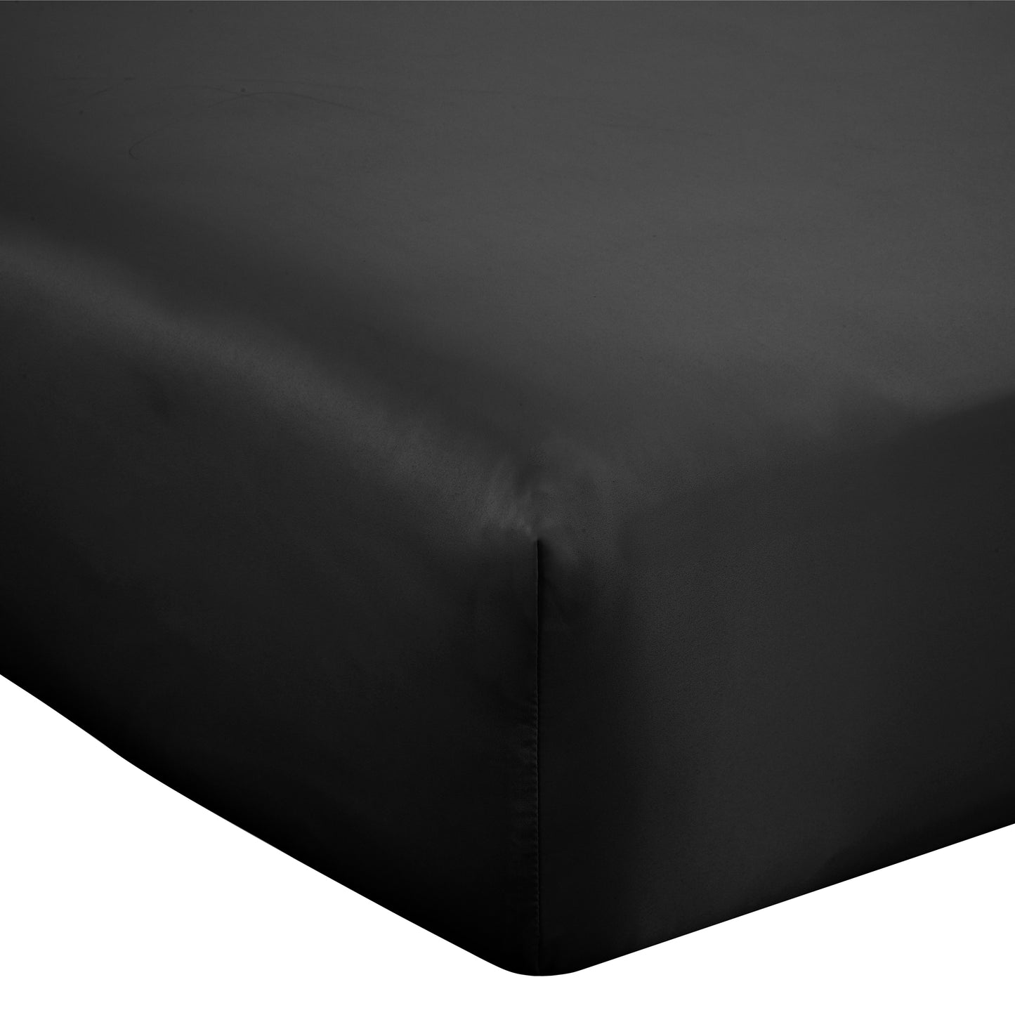 Catherine Lansfield Silky Soft Satin Fitted Sheet - Black