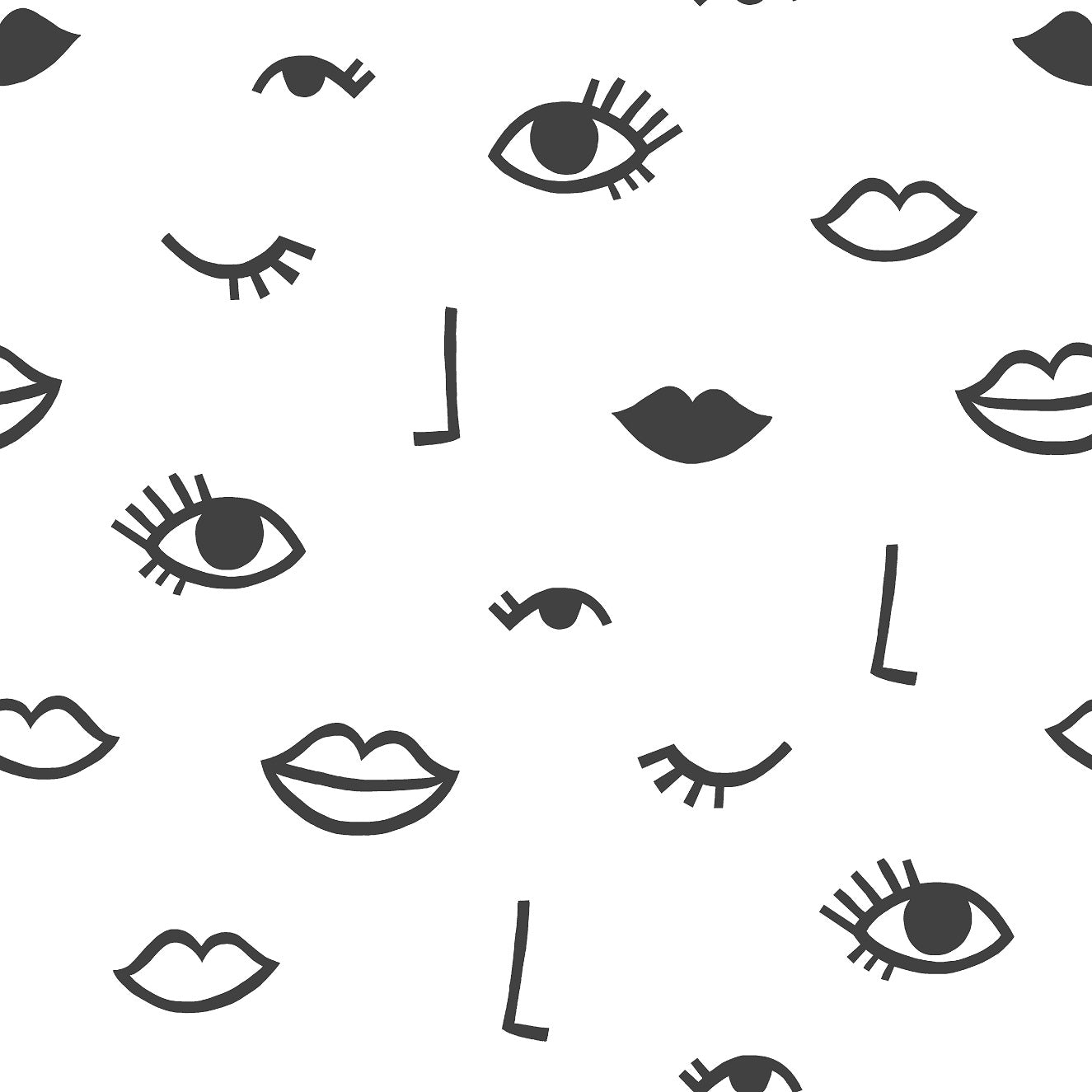 Sassy B Eye Woke Up Like This Wallpaper - White/Black