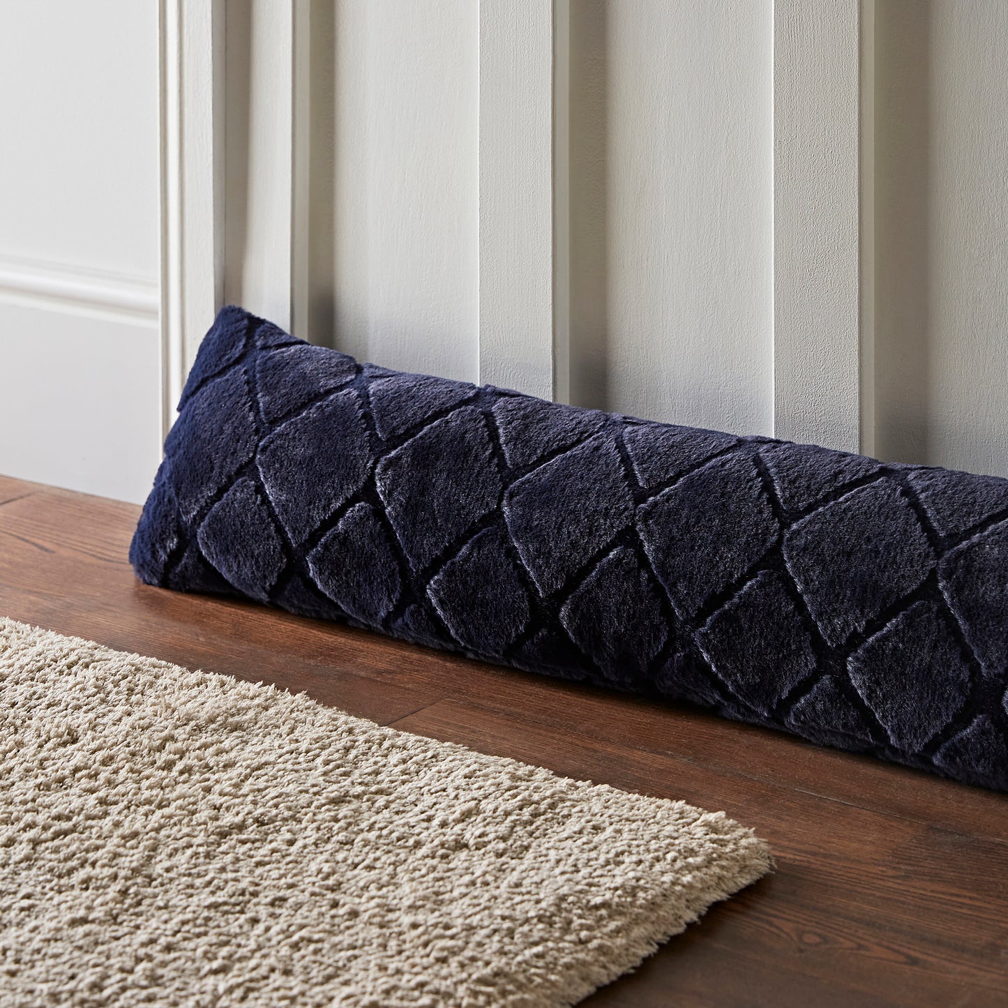 Catherine Lansfield Cosy Diamond Draught Excluder - Navy