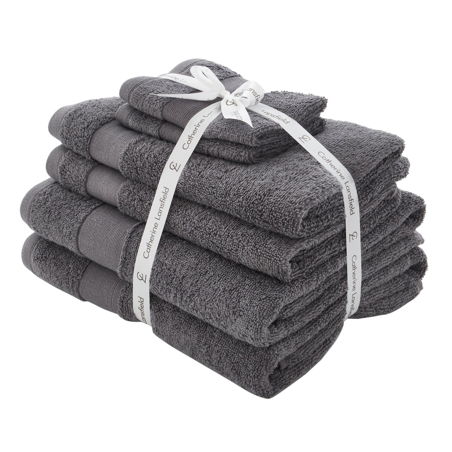 Catherine Lansfield Anti-Bacterial Bath Towels - Charcoal