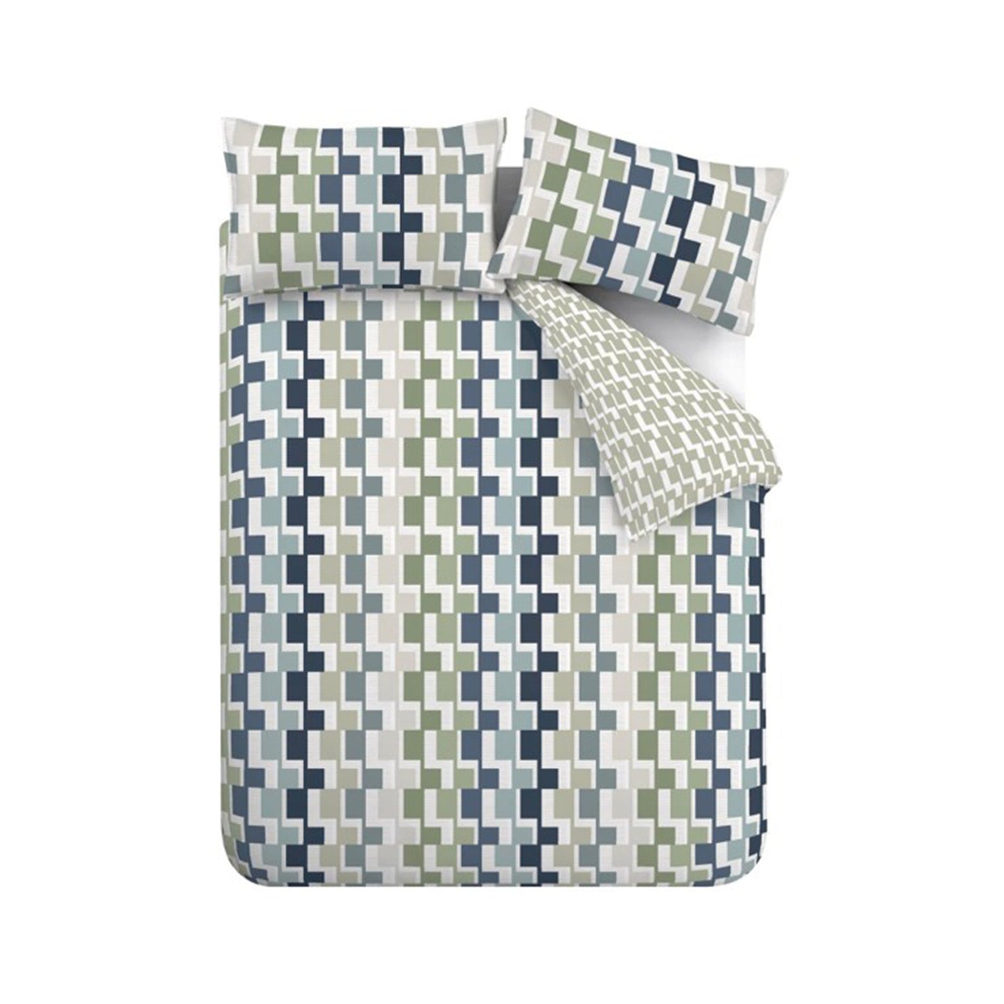 Catherine Lansfield Bryson Duvet Cover Set - Blue