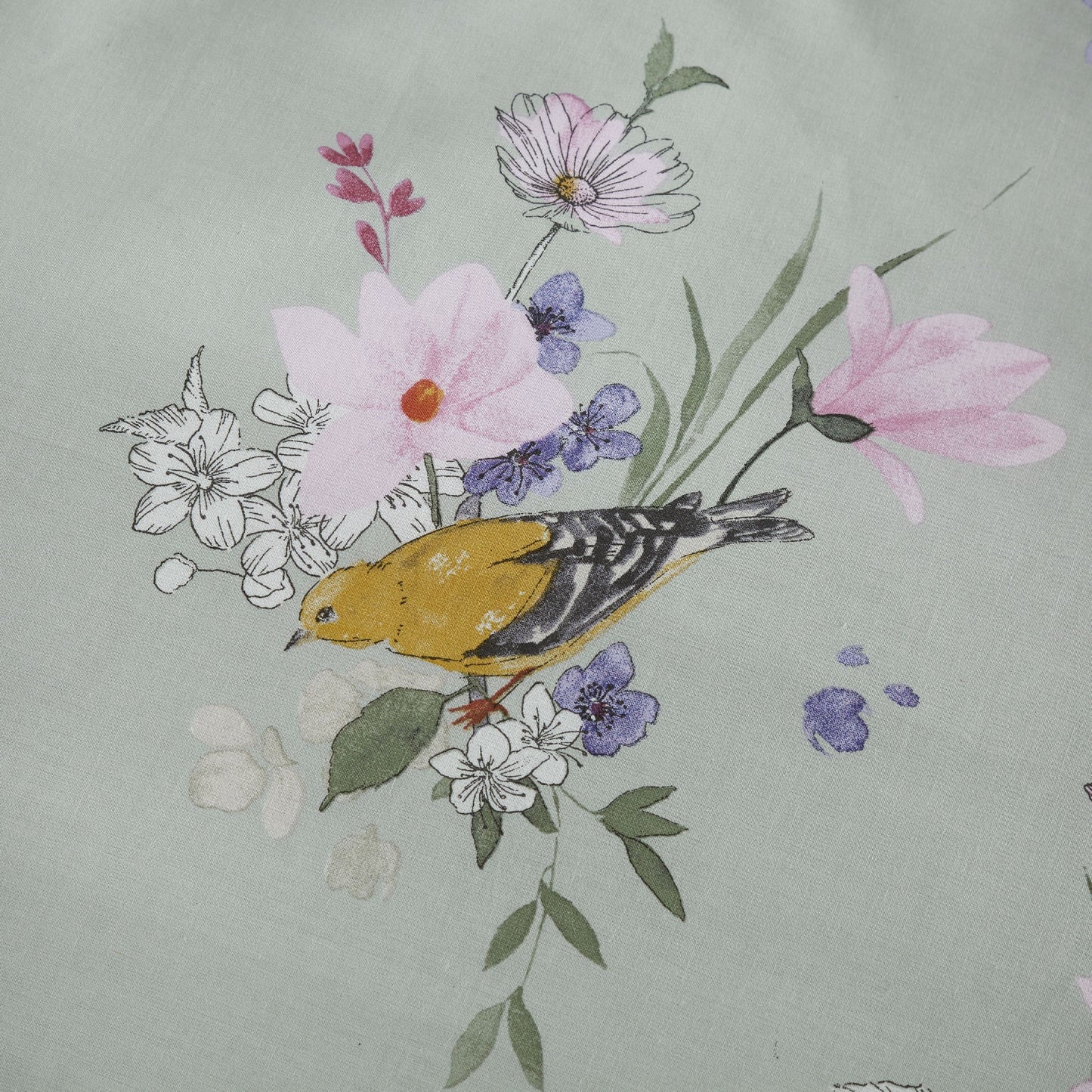 Catherine Lansfield Songbird Duvet Cover Set - Sage