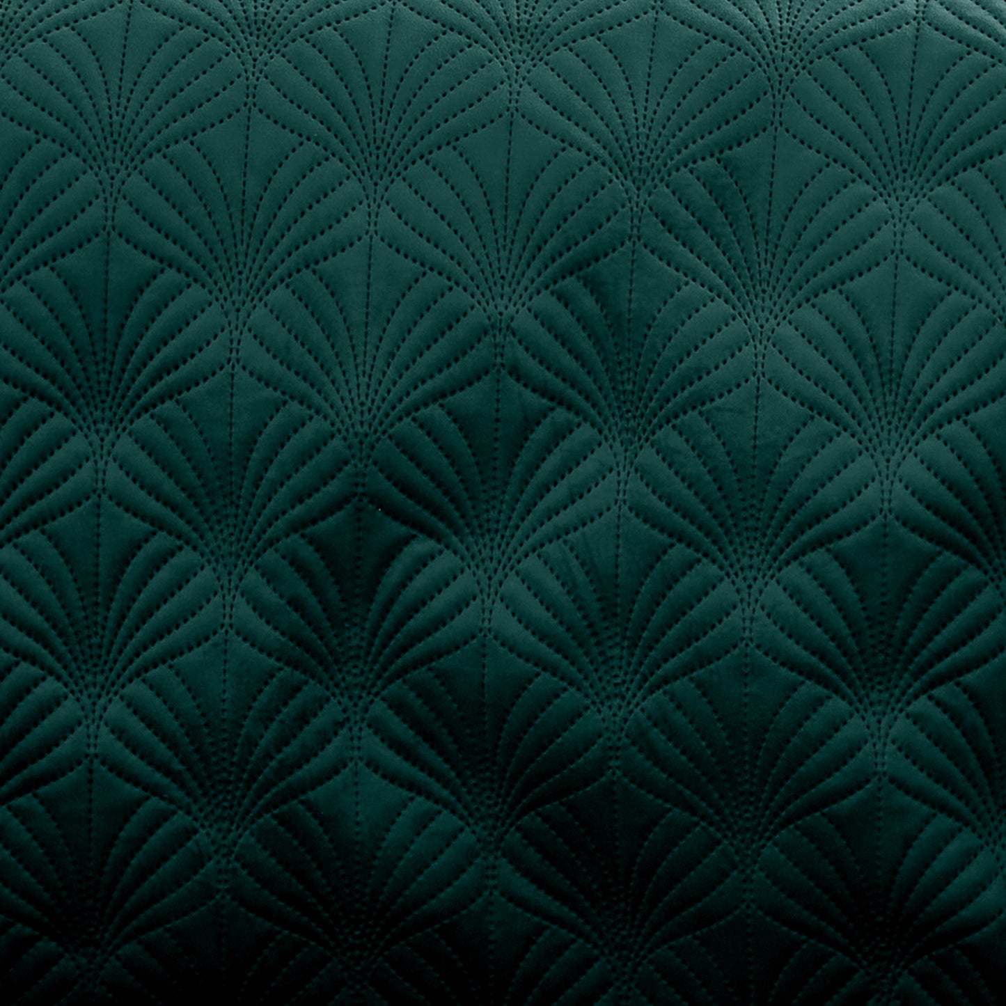 Catherine Lansfield Art Deco Pearl Bedspread - Teal