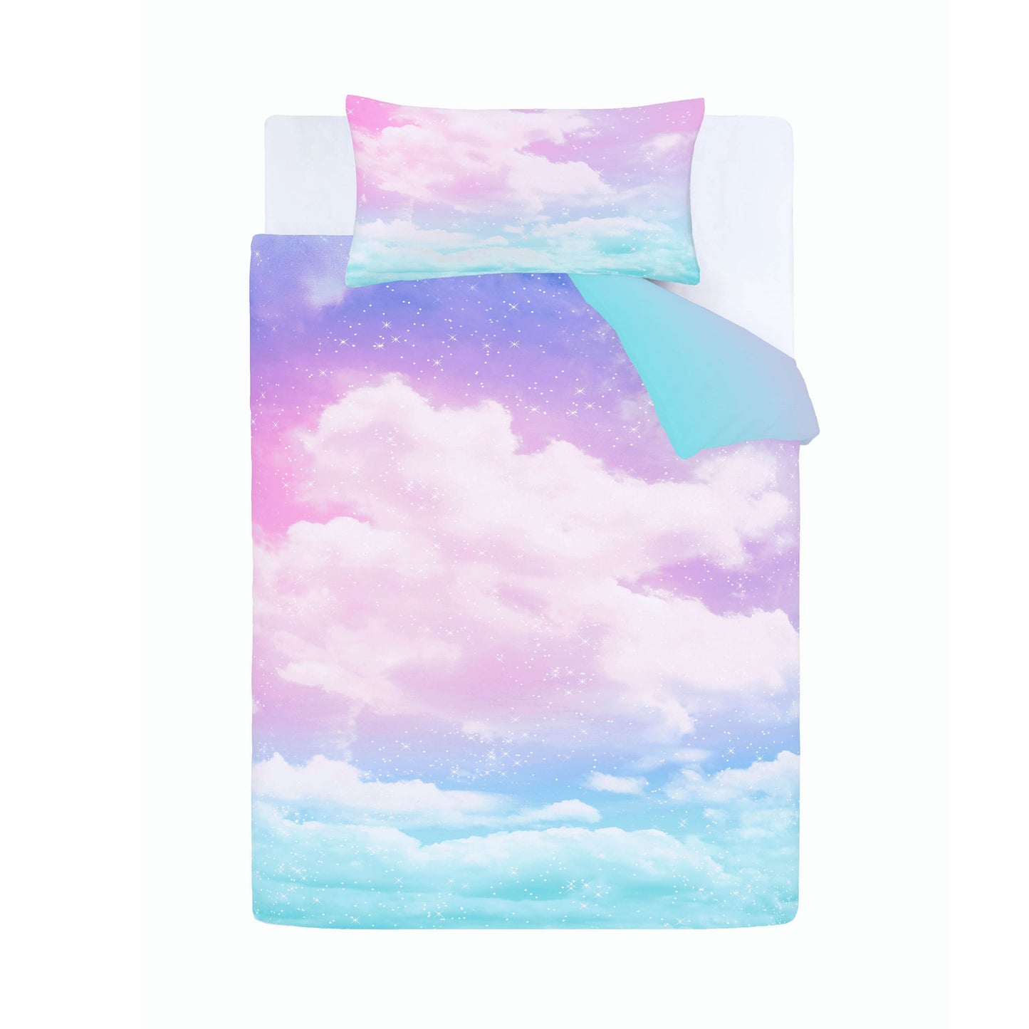 Catherine Lansfield Ombre Rainbow Clouds Duvet Cover Set