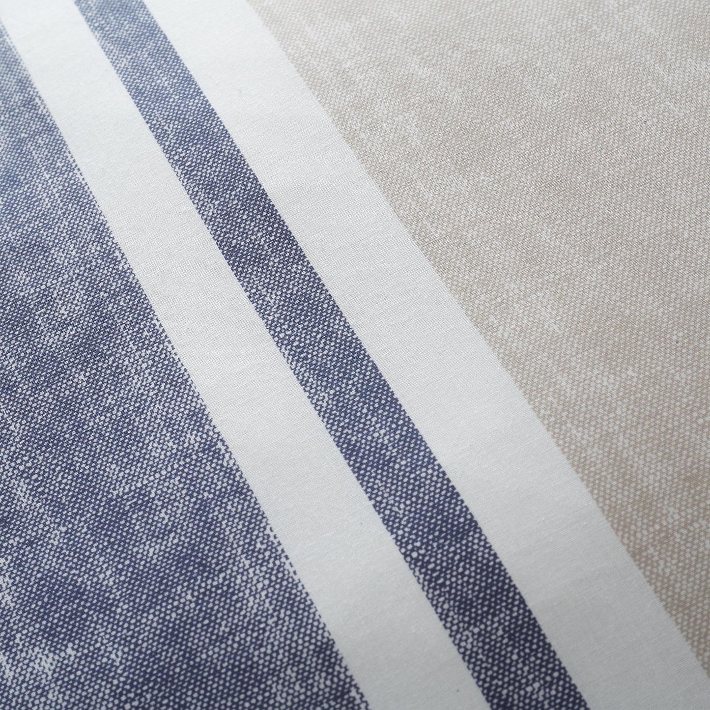 Catherine Lansfield Textured Banded Stripe Duvet Cover Set - Blue
