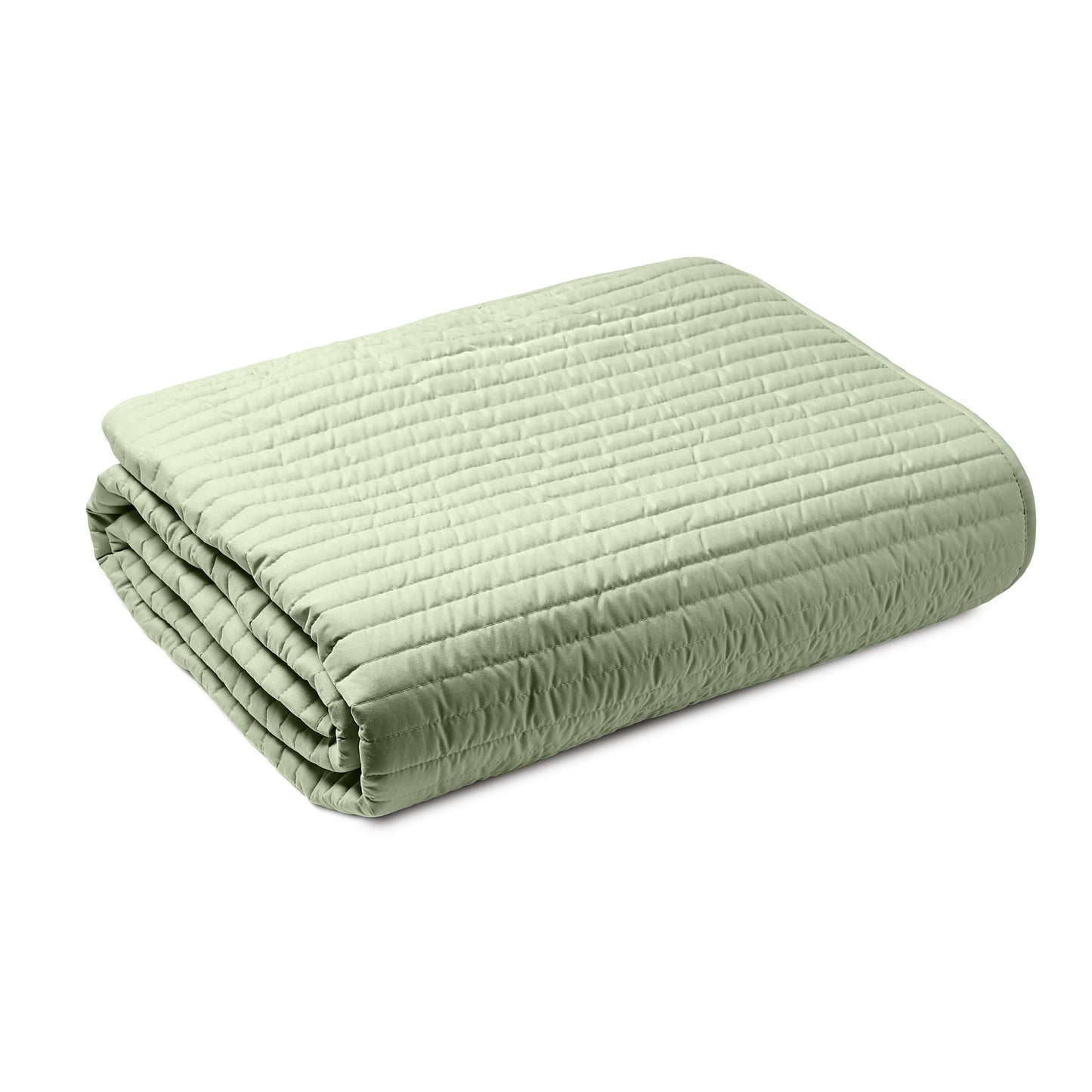 Bianca Quilted Lines Bedspread - Sage